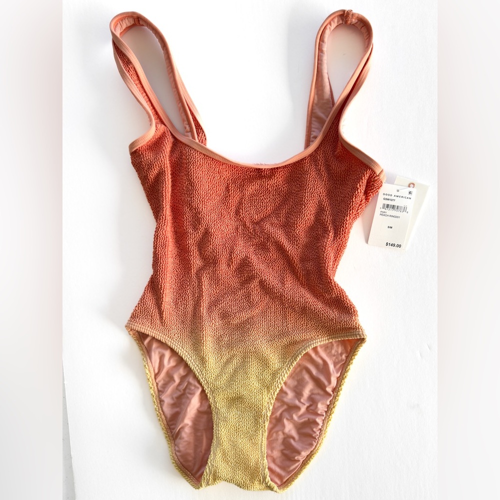 Good American Always Fits Ombre Swimsuit, Peach Ring, Nee With Tags - Picture 4 of 11